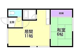 熊林アパート 2階/2-右