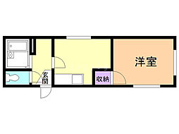 大雪旭川館TOYOOKA 1DKの間取図画像