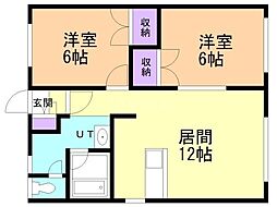 シークメゾン 2LDKの間取図画像
