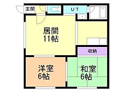 マンションおかひさ 2LDKの間取図画像