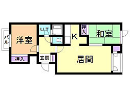 シャルム703 2LDKの間取図画像