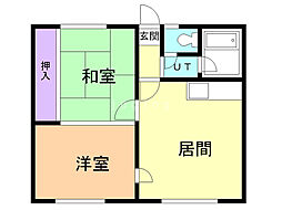 エステート宮下26B 2DKの間取図画像