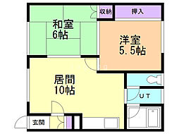 コーポ426 2LDKの間取図画像