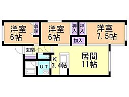 間取図画像 3LDK