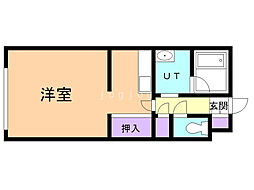 緑神館 1Kの間取図画像