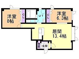 間取図画像 2LDK