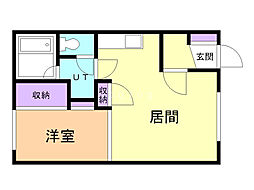 北門の杜 1SDKの間取図画像