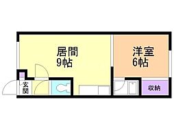 GRACE川端 1LDKの間取図画像