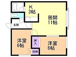 間取図画像 2LDK