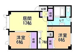 間取図画像 2LDK