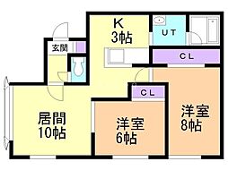 間取図画像 2LDK