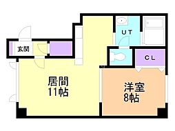 アピア・A 1LDKの間取図画像