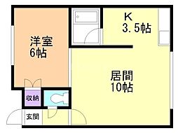 モアライフ-2 1LDKの間取図画像