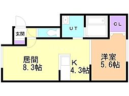 Ater 1LDKの間取図画像