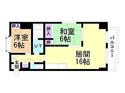 酒井ビルスケア509 2LDKの間取図画像