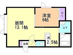 ヴァルゴ 1LDKの間取図画像