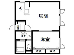 プレアデス 1LDKの間取図画像