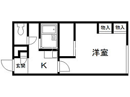 レオパレスデュオ.J 1Kの間取図画像