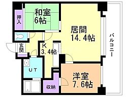 ロジェ・ウィンズ515 2LDKの間取図画像