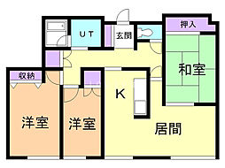 トーアパレス豊岡 3LDKの間取図画像