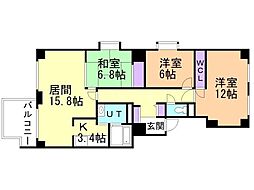 カサ・パラシオン 3LDKの間取図画像