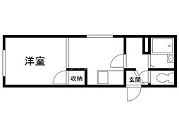 大雪旭川館TOYOOKA 1DKの間取図画像