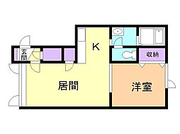 アイリス 1LDKの間取図画像