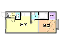 コートプラネットB 1LDKの間取図画像