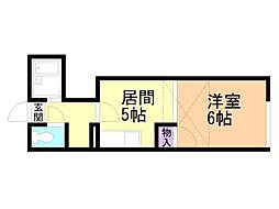 リーフ豊岡 1DKの間取図画像