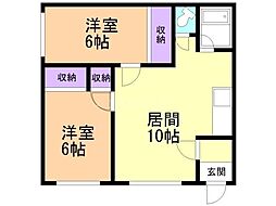 ネクストステージNORTH 2LDKの間取図画像