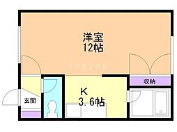 ラポートハイツ深川A 1Kの間取図画像