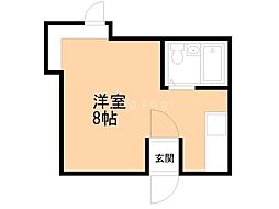 ブールヴァール2 ワンルームの間取図画像