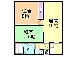 ハイツ蟠龍 2LDKの間取図画像