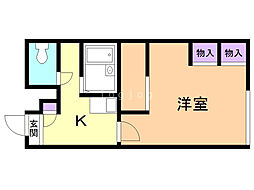 レオパレスレジーオベニヤ 1Kの間取図画像