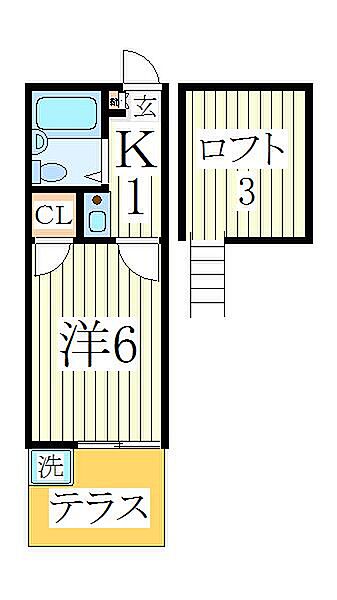 千葉県柏市篠籠田(賃貸アパート1K・1階・16.00㎡)の写真 その2