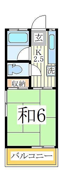 千葉県柏市あけぼの4丁目(賃貸アパート1K・2階・24.00㎡)の写真 その2
