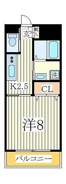 フォアサイトＹＵＫＩ ｜千葉県柏市みどり台1丁目(賃貸マンション1K・2階・29.16㎡)の写真 その2