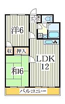 コーポ天子山ＮＯ1  ｜ 千葉県我孫子市つくし野1丁目（賃貸マンション2LDK・2階・53.12㎡） その2