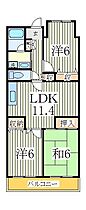 フォレスト  ｜ 千葉県我孫子市湖北台9丁目（賃貸マンション3LDK・3階・65.62㎡） その2