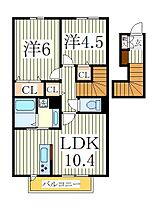 サンハウスナカノIII  ｜ 千葉県野田市山崎（賃貸アパート2LDK・2階・55.02㎡） その2