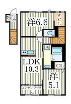 le bois  ｜ 千葉県野田市宮崎（賃貸アパート2LDK・2階・56.89㎡） その1