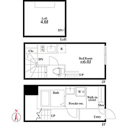stage野方 1階ワンルームの間取り