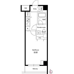 ベルグレードOZ 1Kの間取図画像