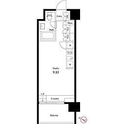 イプセ学芸大学 ワンルームの間取図画像