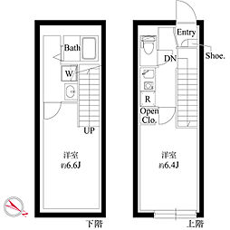 ル・クール渋谷本町 2Kの間取図画像