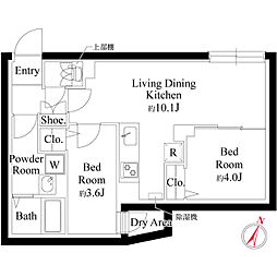 エルファーロ西新宿五丁目III 2LDKの間取図画像