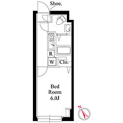 ヴィスタ阿佐ヶ谷S 1Kの間取図画像