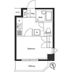 ヴェルト三軒茶屋 1Kの間取図画像