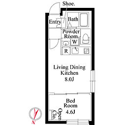 CASAPIAZZA桜新町 1LDKの間取図画像