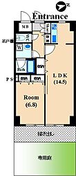 ライズコート 1LDKの間取図画像